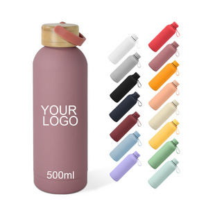 Custom Soft touch 350ml 500ml 750ml 1000ml Double Wall Insulated Water Bottles Flask Mug Cup Matte Stainless Steel vacuum flasks