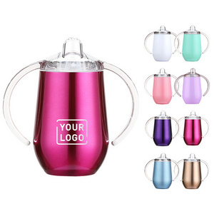 Hot Sale Stainless Steel Tumblers with Sippy Lid double Wall Vacuum insulated 10oz  Sippy  Cup