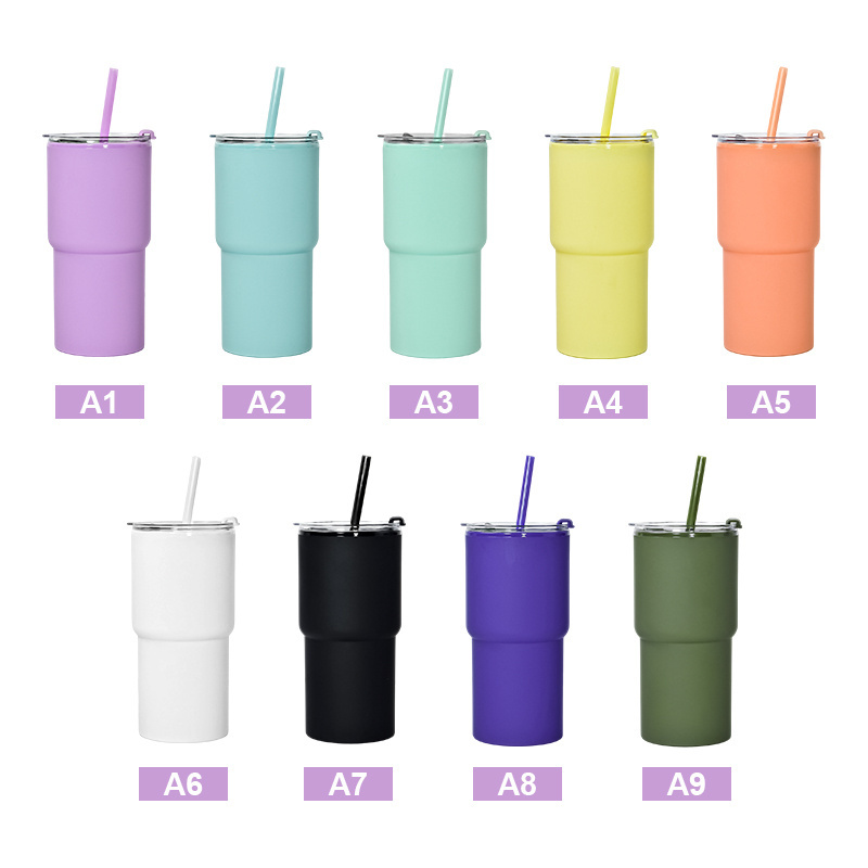 Factory manufacture Acrylic Colored Tumblers 17oz double wall Acrylic Matte tumbler with BPA free plastic straw