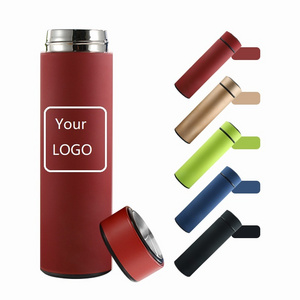 Customized Logo 500ml Stainless Steel Insulated Tea Infuser Tumbler Water Bottle Travel Mug With Infuser