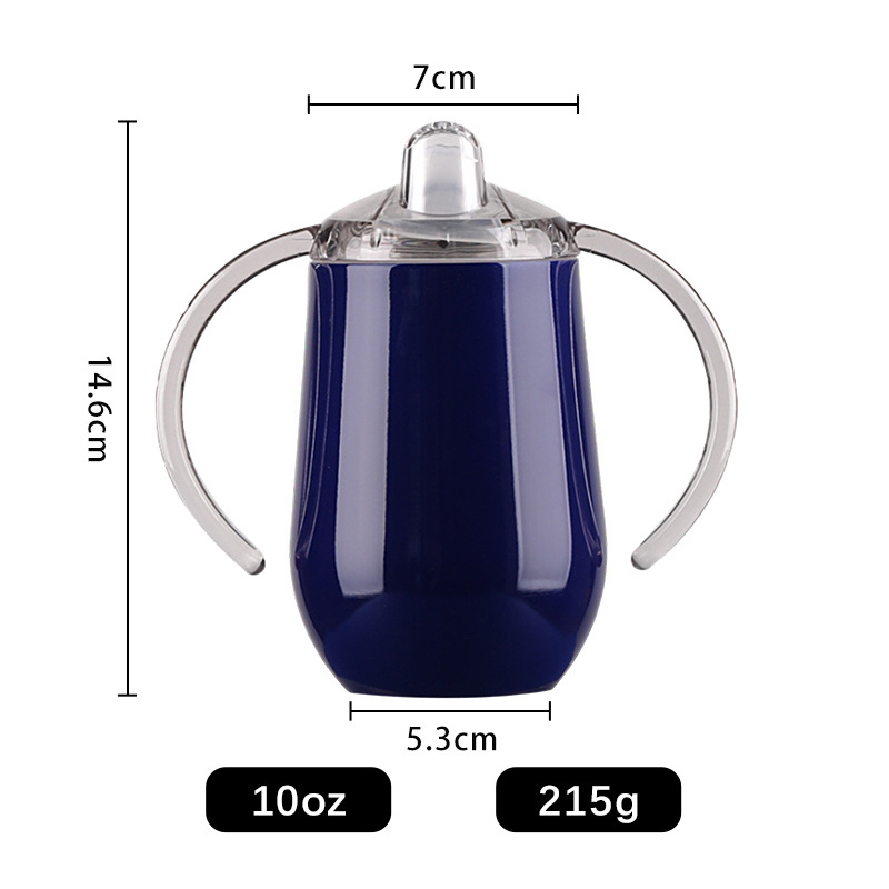 Hot Sale Stainless Steel Tumblers with Sippy Lid double Wall Vacuum insulated 10oz  Sippy  Cup