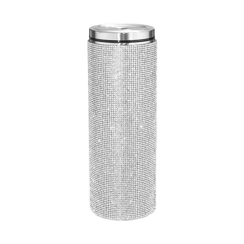 20oz straight diamond tumbler with metal lid and straw stainless steel water bottle double wall insulated drinking cup