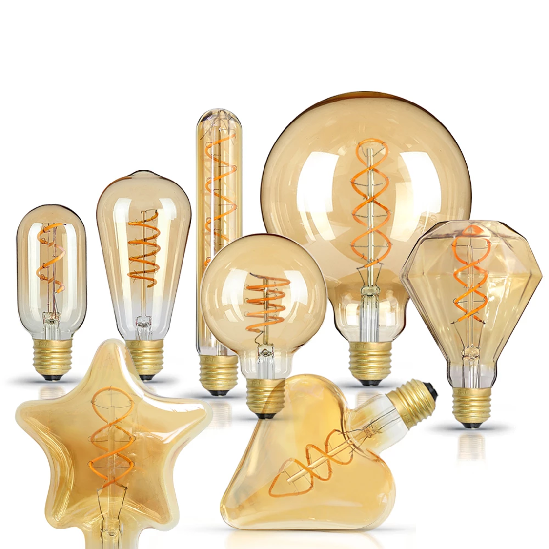 Wholesale decorative led bulbs B10 E12 E14 E26 E27 110v 220v 2w 4w 5w C35 C37 bulbs led light Edison led filament bulb