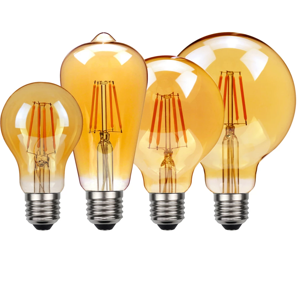 Retro Edison Bulb E27 220V ST64 A60 G80 G95 Smart Led Bulb Incandescent 40W Edison Filament Led Filament Bulb