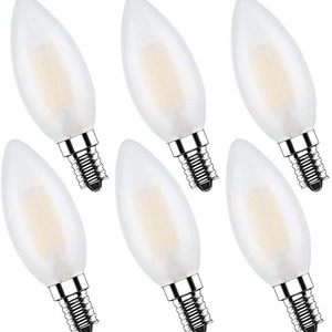 2w 4w 6w  E14 LED Dimmable Frosted C35,Small Screw lamp Warm White  2700K  LED Filament Candle Light Bulb