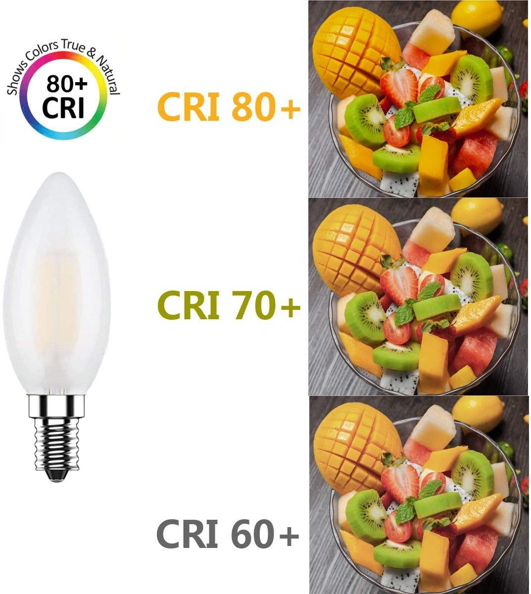 2w 4w 6w  E14 LED Dimmable Frosted C35,Small Screw lamp Warm White  2700K  LED Filament Candle Light Bulb