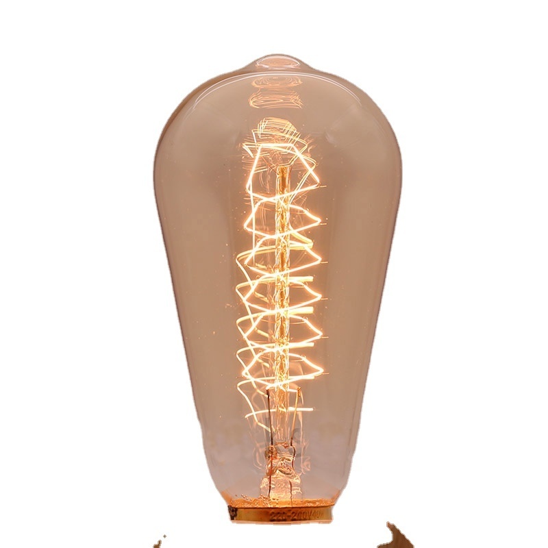 High Selling St64 Vintage Led Fireworks Filament Glass Body Bulb Edison Filament Bulb Incandescent Lamp For Decoration