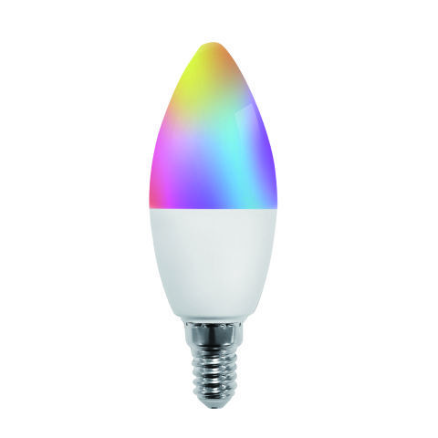 zigbee tuya app candle dimmable lux C35 5w 7w 9w E14 led RGB+CW smart rgb bulb