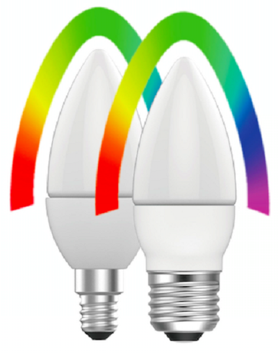 zigbee tuya app candle dimmable lux C35 5w 7w 9w E14 led RGB+CW smart rgb bulb