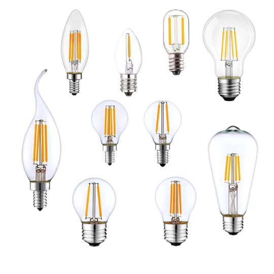 Retro Edison Globe Led Bulb E14 E27 Warm White 2700K Vintage Ampoule Lamp Clear Glass Led Filament Bulb