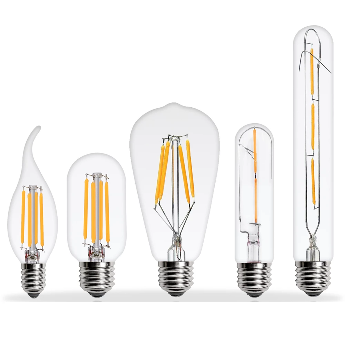 E14 Retro Edison LED Filament Light Bulb AC220V E27 Bombillas LED Vintage Candle Lights C35 G45 Glass Bulb Chandelier Lighting