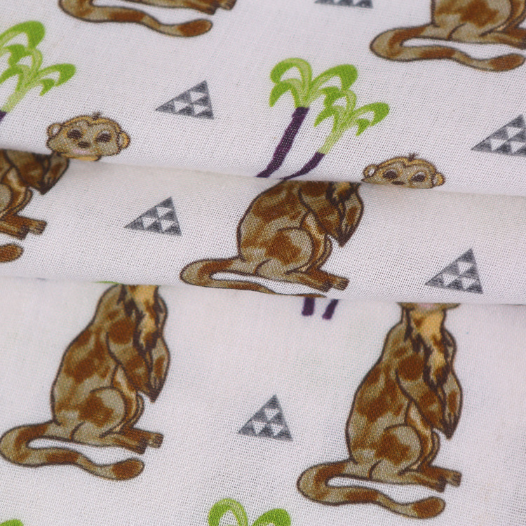 Selling High Quality 70 bamboo 30 cotton fabric wholesale bamboo muslin fabric custom printed baby blanket muslin fabric