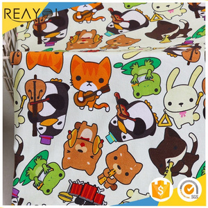 Selling  95% cotton 5% spandex fabric animal custom digital printing jersey cotton fabric for dress