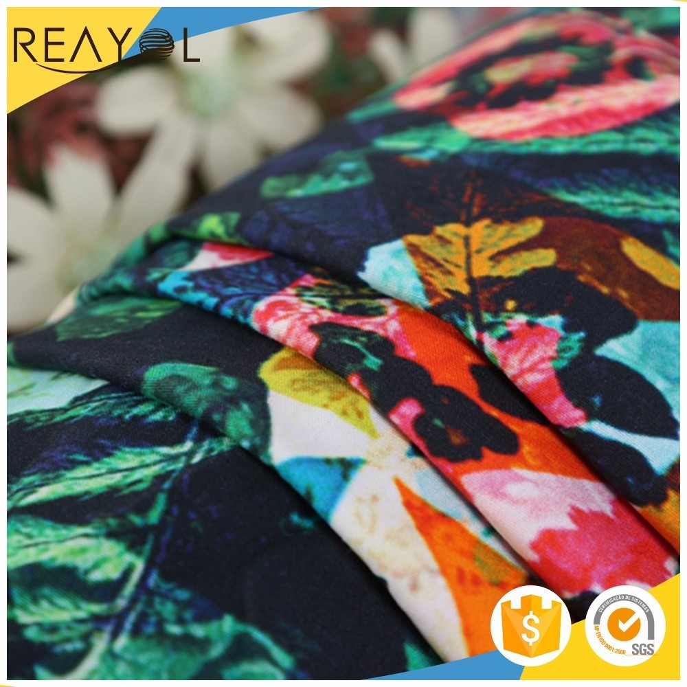 good sale 100% rayon woven fabric made  hawaiian print fabric cotton rayon for dress fabric