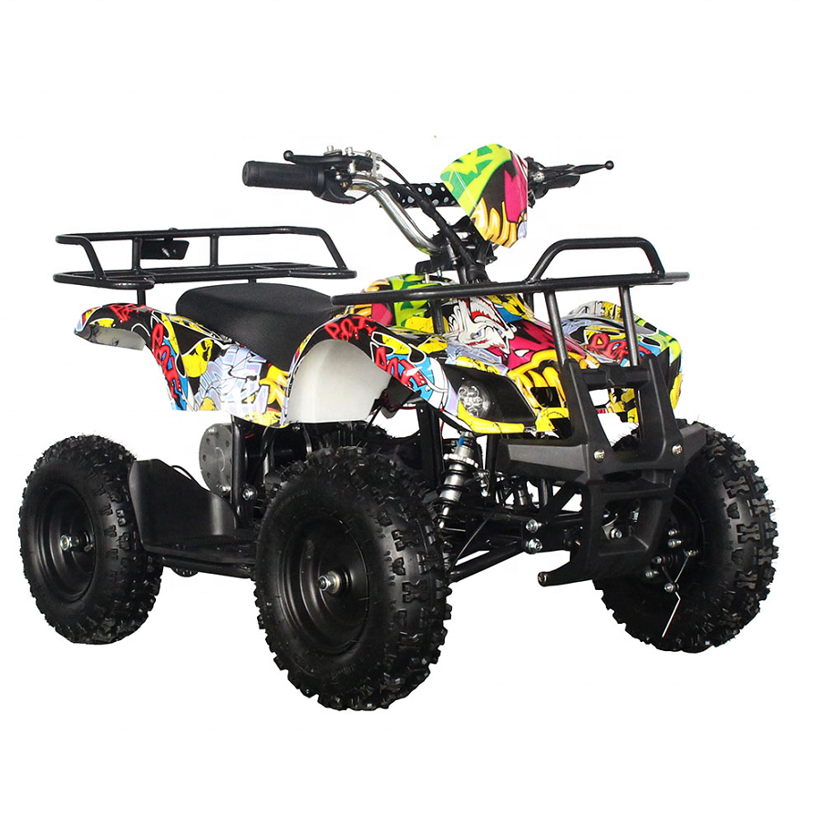 4 Wheeler 2 Stroke Air Cooled Mini Quad Atv 49cc Kids Gas Small ATV  With Easy Pull Start