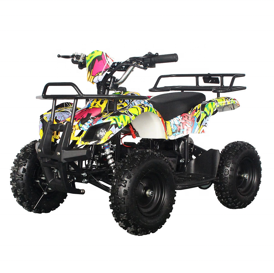 4 Wheeler 2 Stroke Air Cooled Mini Quad Atv 49cc Kids Gas Small ATV  With Easy Pull Start