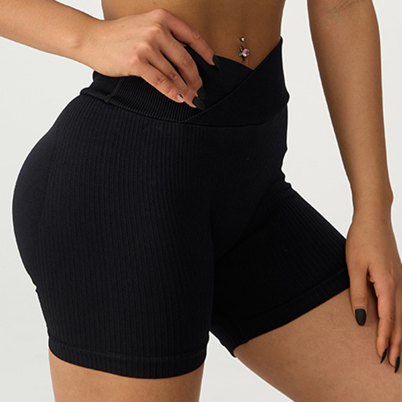 Wholesale Sports Fitness Sexy Active Wear Workout Peach Butt Tight 2 Piece Yoga Short Set Zipper For Women