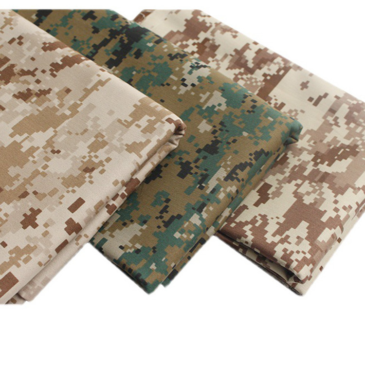 Desert Pattern Design Camouflage Textile 65 Polyester 35 Cotton Twill Fabric For Uniform