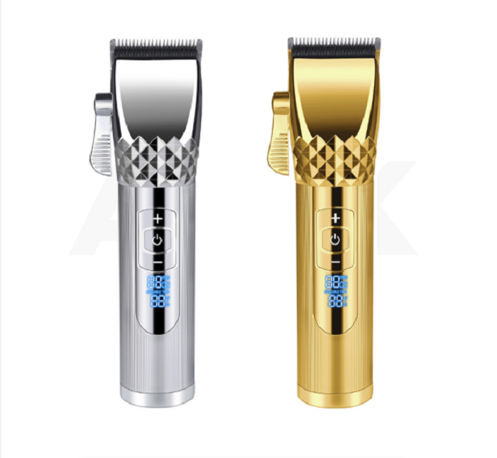 LED Digital Electric Rechargeable Hair Cutting Machine Men's Hair Trimmer Shaver Cordless Stainless Steel LED Lights Display