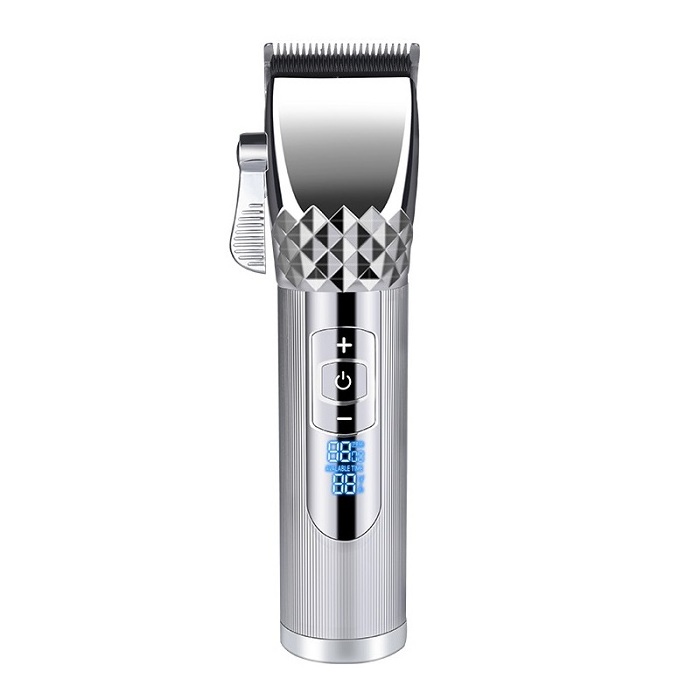 LED Digital Electric Rechargeable Hair Cutting Machine Men's Hair Trimmer Shaver Cordless Stainless Steel LED Lights Display