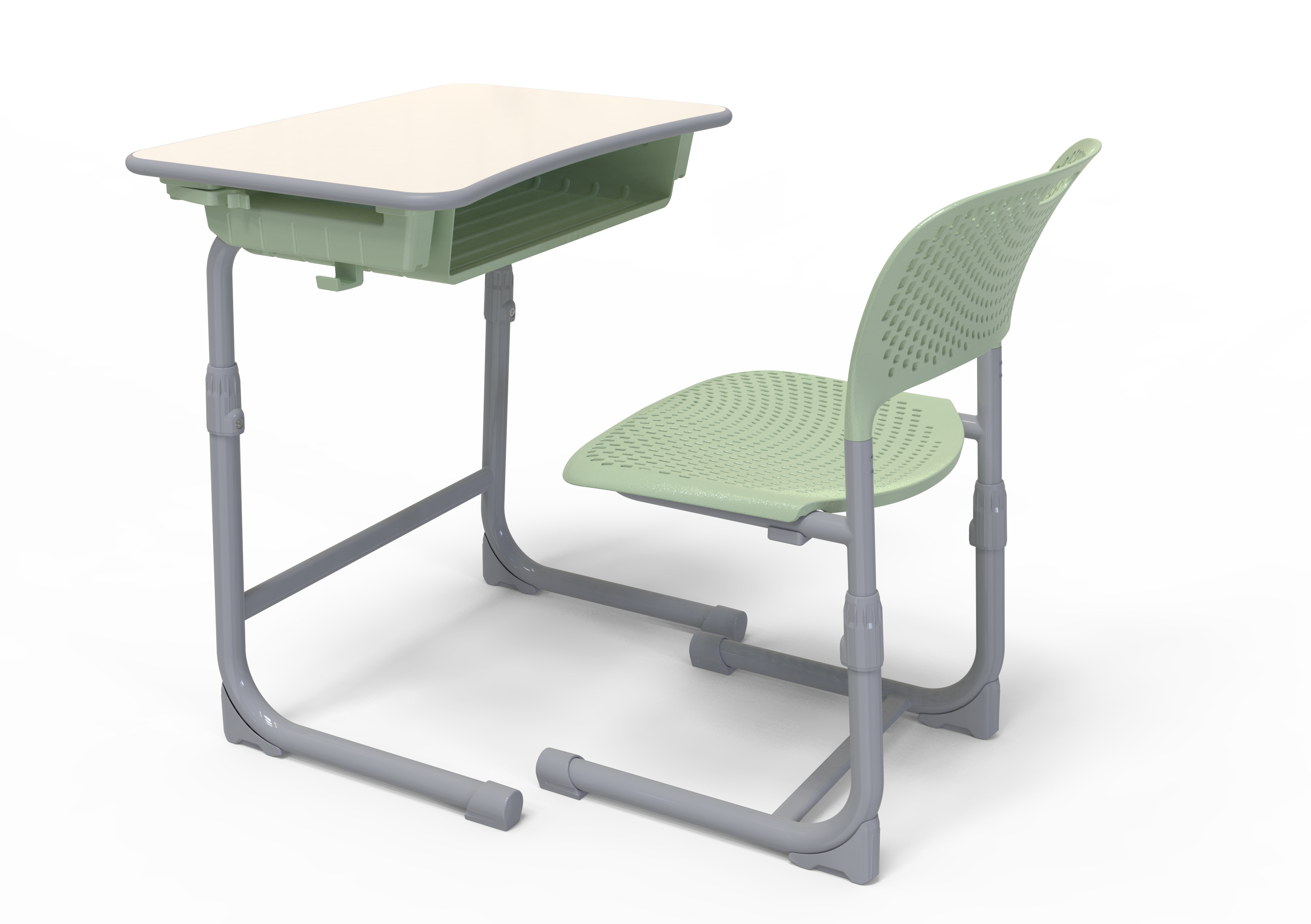 Classroom Furniture Plastic Student Desk and Chair for Primary School Study Table with Chairs Single