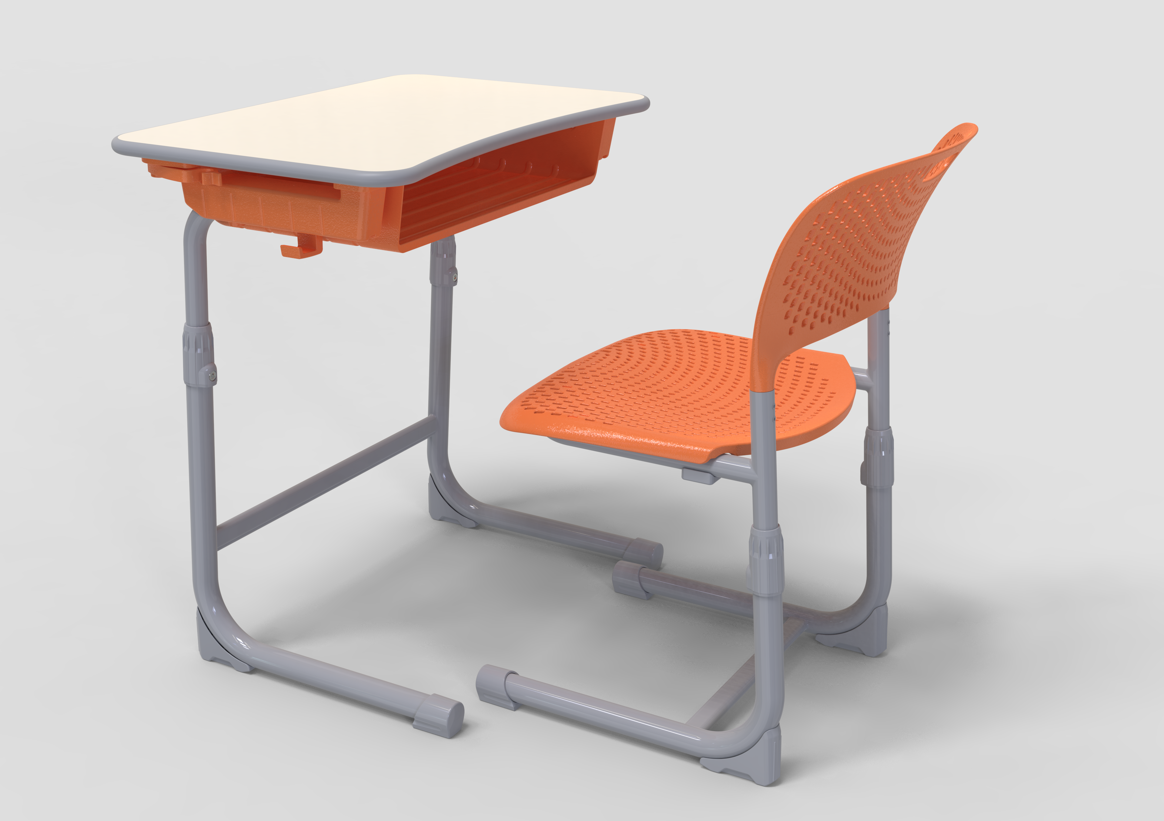 Classroom Furniture Plastic Student Desk and Chair for Primary School Study Table with Chairs Single