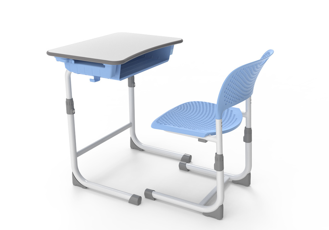 Classroom Furniture Plastic Student Desk and Chair for Primary School Study Table with Chairs Single