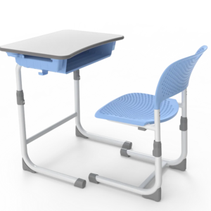 Classroom Furniture Plastic Student Desk and Chair for Primary School Study Table with Chairs Single