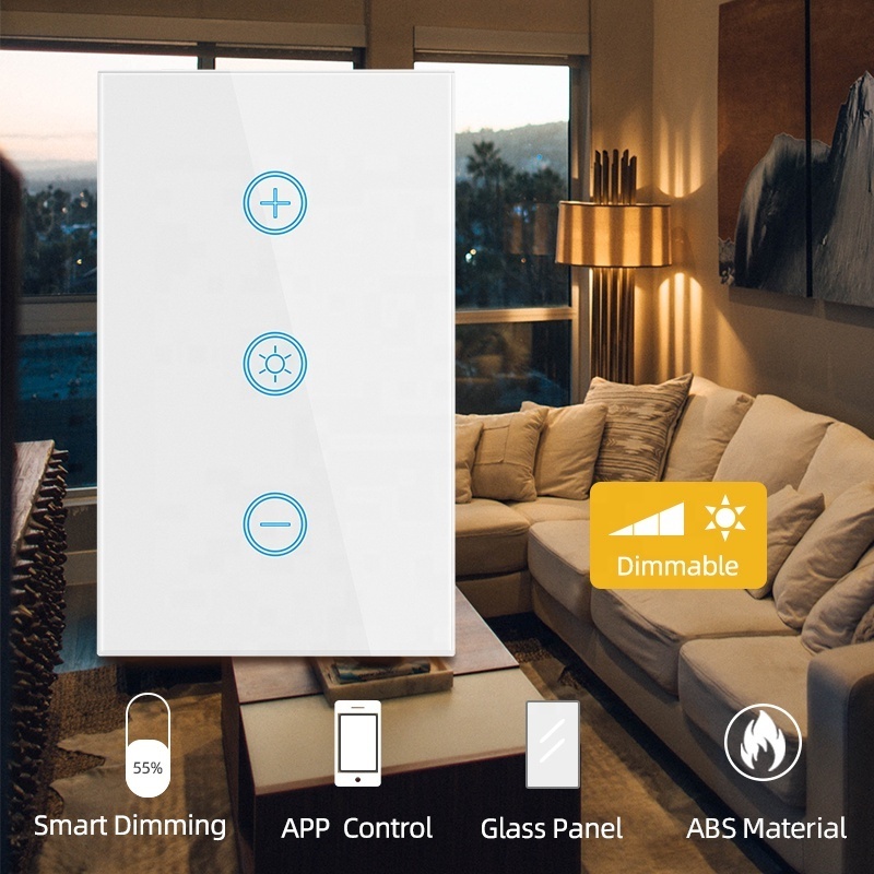 Tyelc Tuya Wall Touch Dimmer Switch Smart Home APP Automation Light Smart Dimmer Controller glass switch