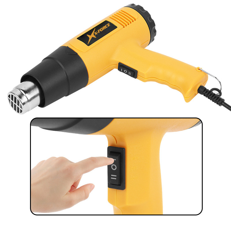 X-force 220V Hotgun Heat Gun Pack Variable Temperature Wrap Shrink Film Weld Plastic Heat Gun Machine