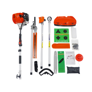 Multifunction 4 In 1 Gasoline Tool 2 Stroke Brush Cutter Gas Grass Trimmer Pole Pruner Garden Hedge Trimmer