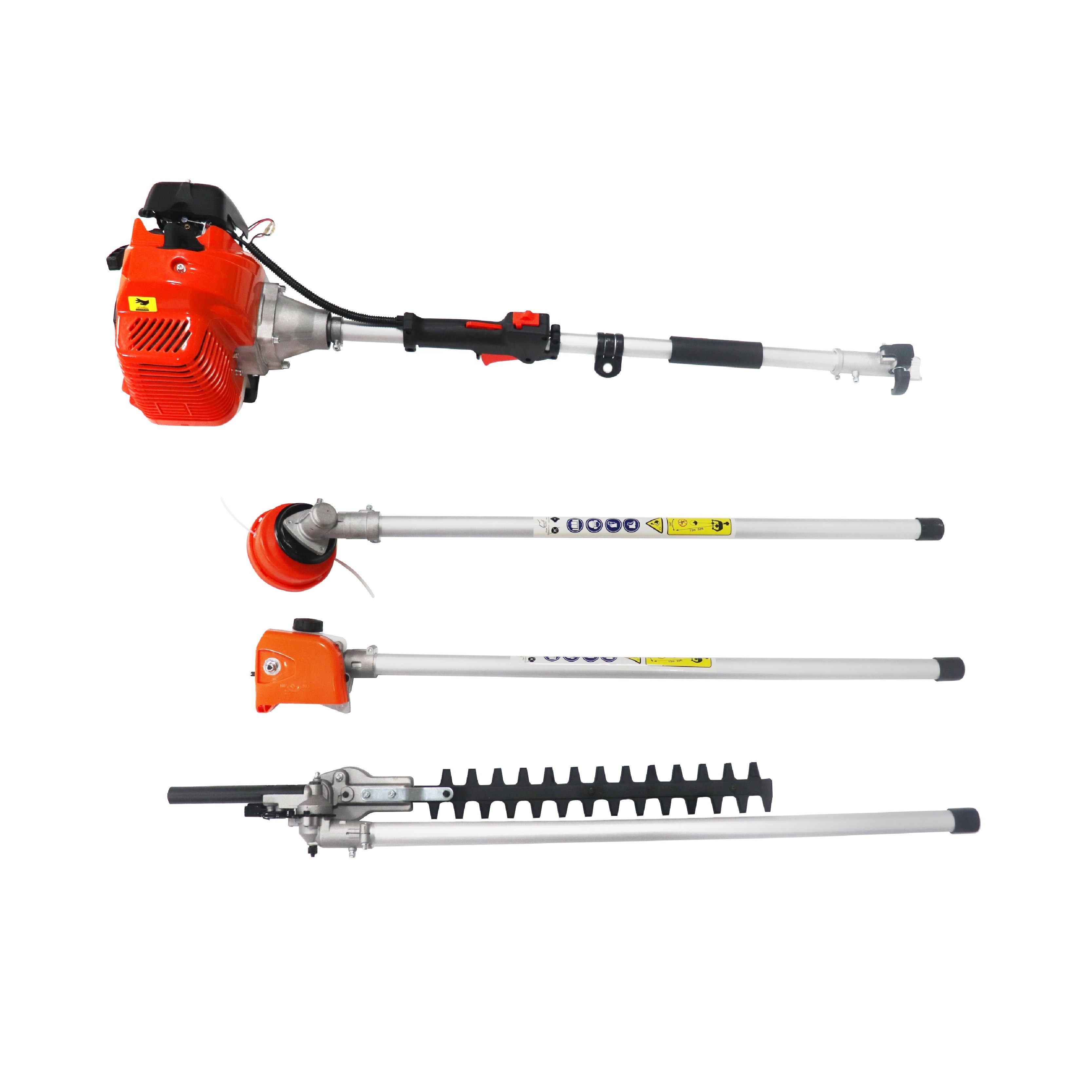 Multifunction 4 In 1 Gasoline Tool 2 Stroke Brush Cutter Gas Grass Trimmer Pole Pruner Garden Hedge Trimmer