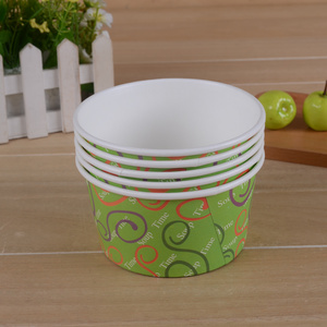 Ice cream paper bowl, ice cream paper cup / bathtub and ice cream paper container can be customized in two layers