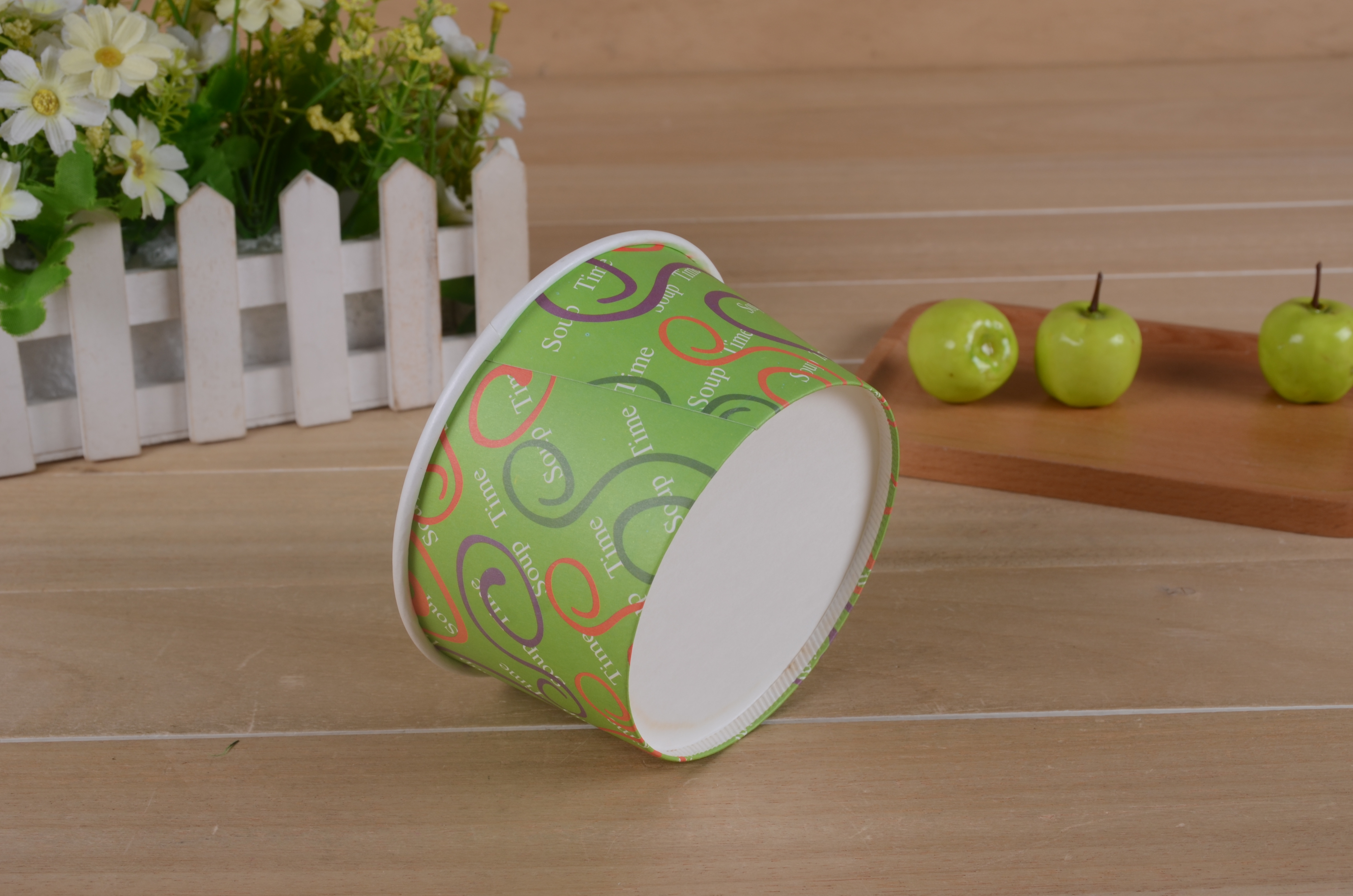 Ice cream paper bowl, ice cream paper cup / bathtub and ice cream paper container can be customized in two layers