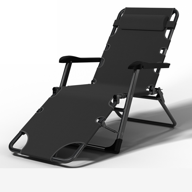 Beach folding long deck chair balcony leisure nap lounge chair back chair portable folding bed