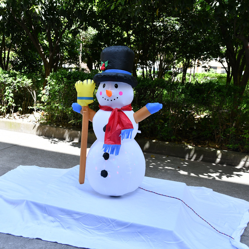 120cm Inflatable Snowman Blow Up Toy Santa Claus Christmas Decoration For Hotels Supper Market Entertainment Venues Holiday