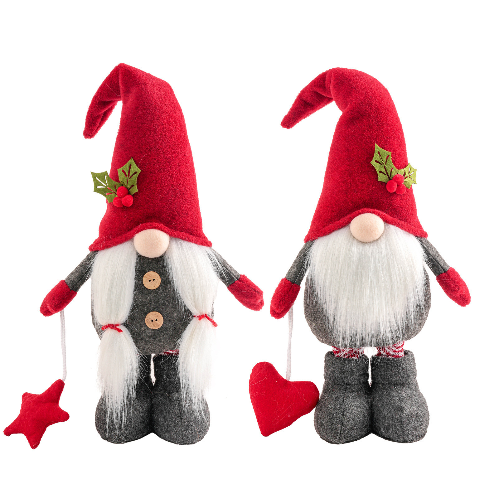 Christmas LED Retractable Gnome Long Legs Standing Faceless Santa Dolls Forest Man Telescopic Toy Decoration Ornaments Gift Kid