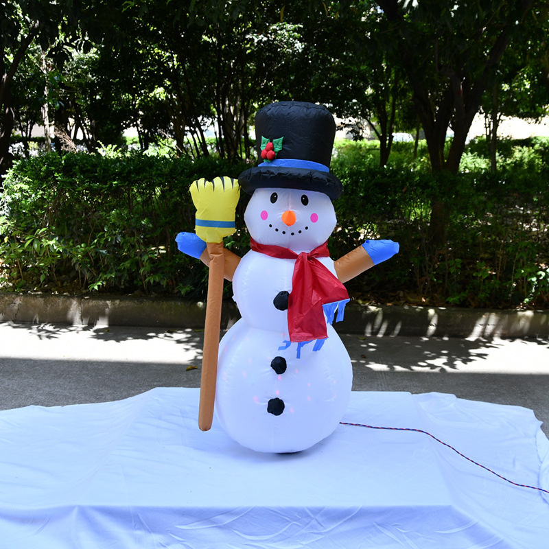 120cm Inflatable Snowman Blow Up Toy Santa Claus Christmas Decoration For Hotels Supper Market Entertainment Venues Holiday