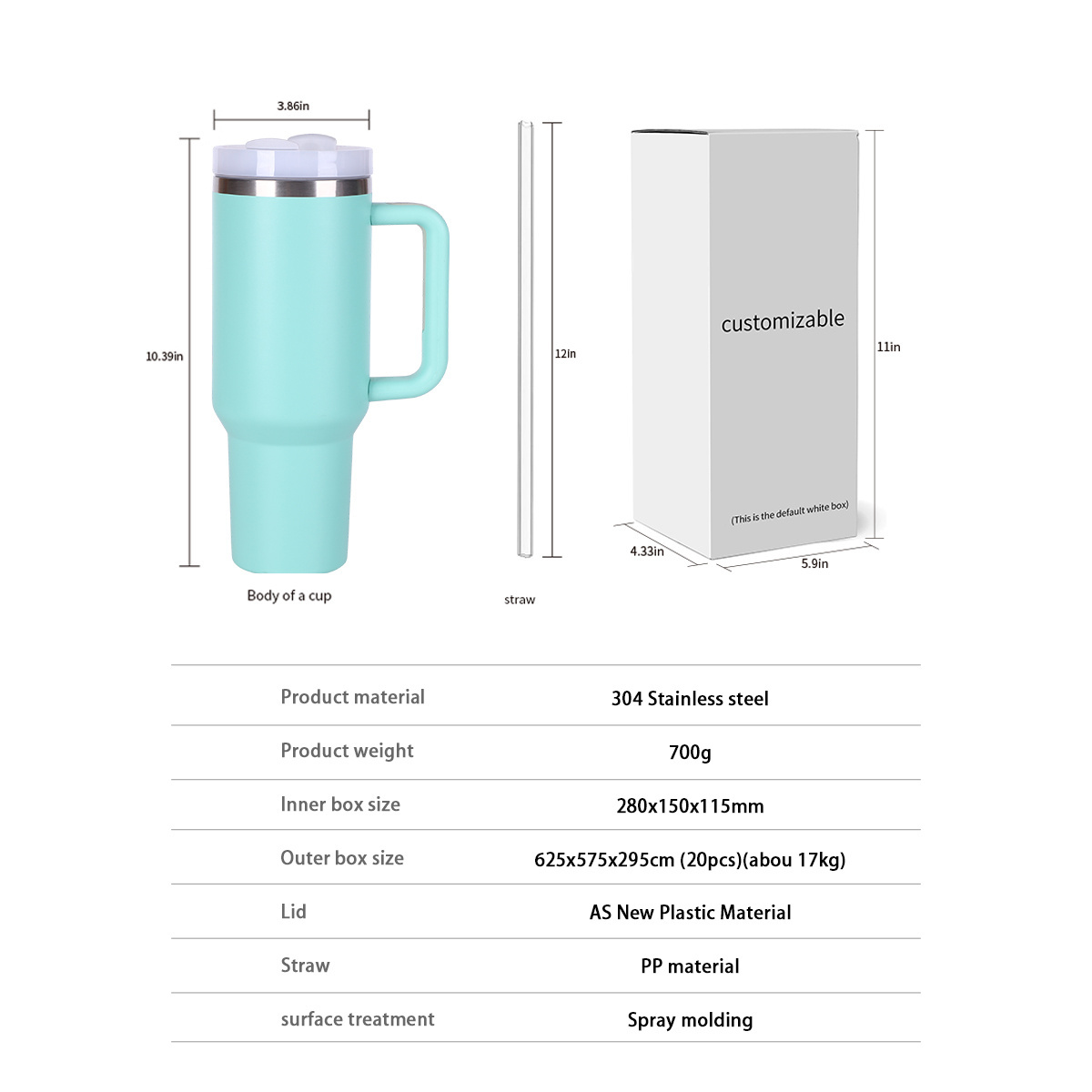 wholesale Quencher H2.0 40 oz tumbler with Handle Straw Double Wall thermos bottle Reusable Stainless Steel travel Mugs