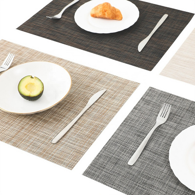 YIDIAN Placemat Heat Resistant Non-Slip Placemats for Dining Table  Washable Durable Vinyl Woven Place Mat  PVC Table Mats Sets