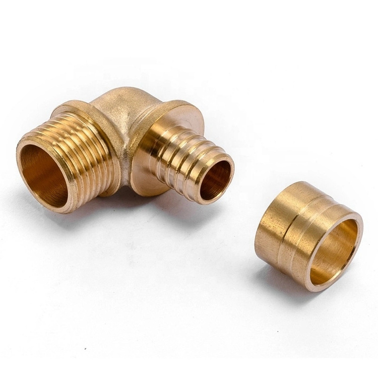 Wholesale Hydraulic Die Casting Equal Tee Insulated Stainless Steel Brass Crimp Water Lead Free Al PEX Pipe Fittings