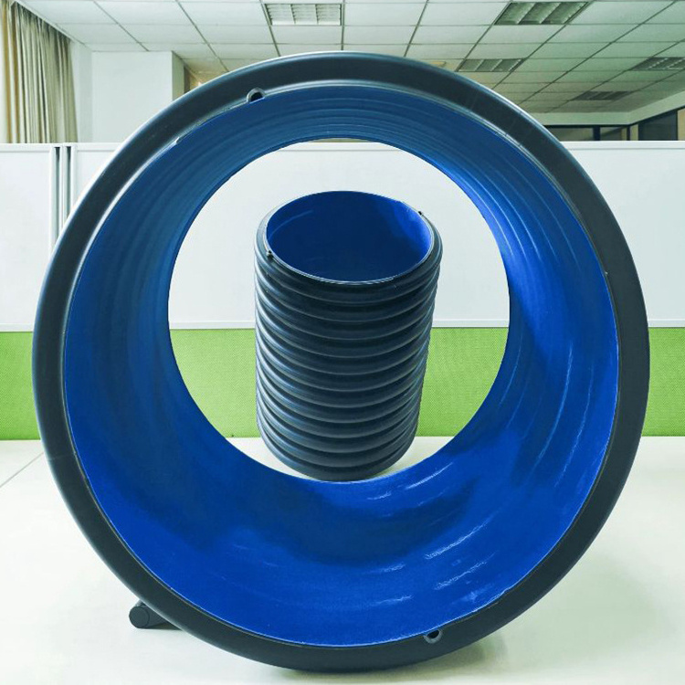 DN300/DN400/DN600/DN800 Storm Drain Dual Culvert Wall Water Smooth HDPE Corrugated Pipe