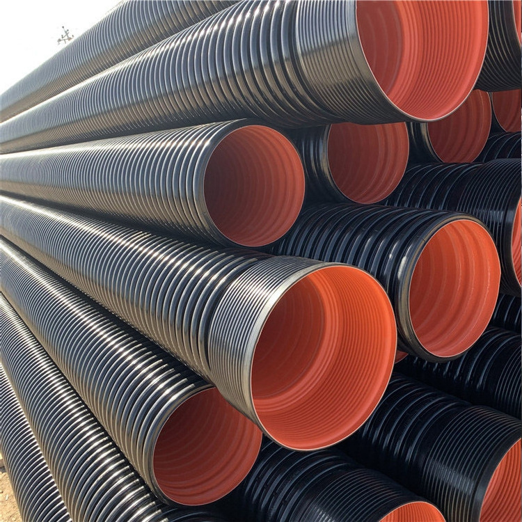 Wholesale SN4 SN8 SN16 18 Inch HDPE Double Wall Corrugated PE Drainage Pipe Dwc HDPE Plastic Culvert Pipe