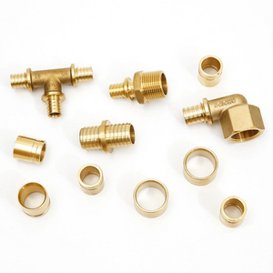 Wholesale Hydraulic Die Casting Equal Tee Insulated Stainless Steel Brass Crimp Water Lead Free Al PEX Pipe Fittings