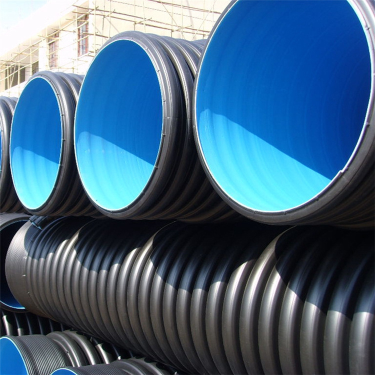 DN300/DN400/DN600/DN800 Storm Drain Dual Culvert Wall Water Smooth HDPE Corrugated Pipe