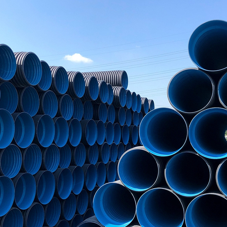 SN8 SN4 400mm 500mm 800mm 1000mm Large Diameter HDPE Double Wall Corrugated Pipe HDPE Culvert Pipe