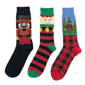 Christmas festival stocking christmas series cotton socks wholesale men's crew socks