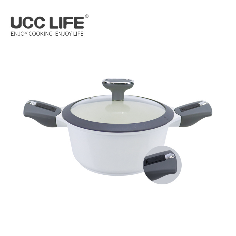 New Design Detachable Handle Nonstick Cookware Sets Removable Handle Frying Pan sauce pot