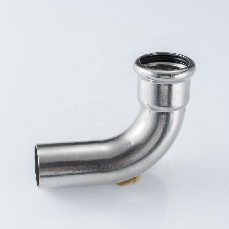 Stainless Steel 304/316 M-Profile Press Plumbing Fitting Plain 90 degree Elbow - B