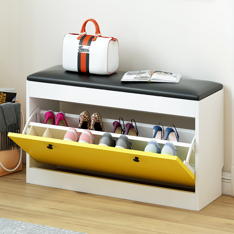 Modern style trending save space mdf shoe rack shelves wooden shoe rank cabinet